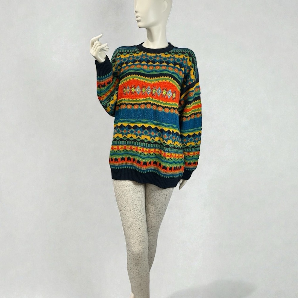Oversized Coogi-esque Cabincore Knit Jumper